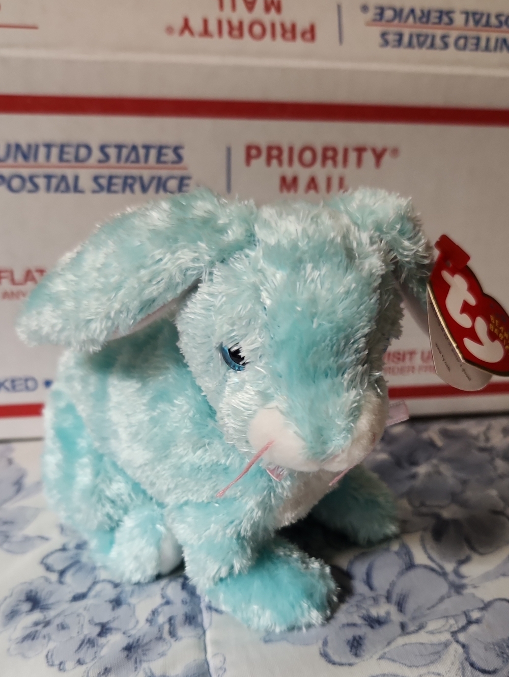 NWT SPRING Vintage Beanie Baby Aqua rabbit. 2001